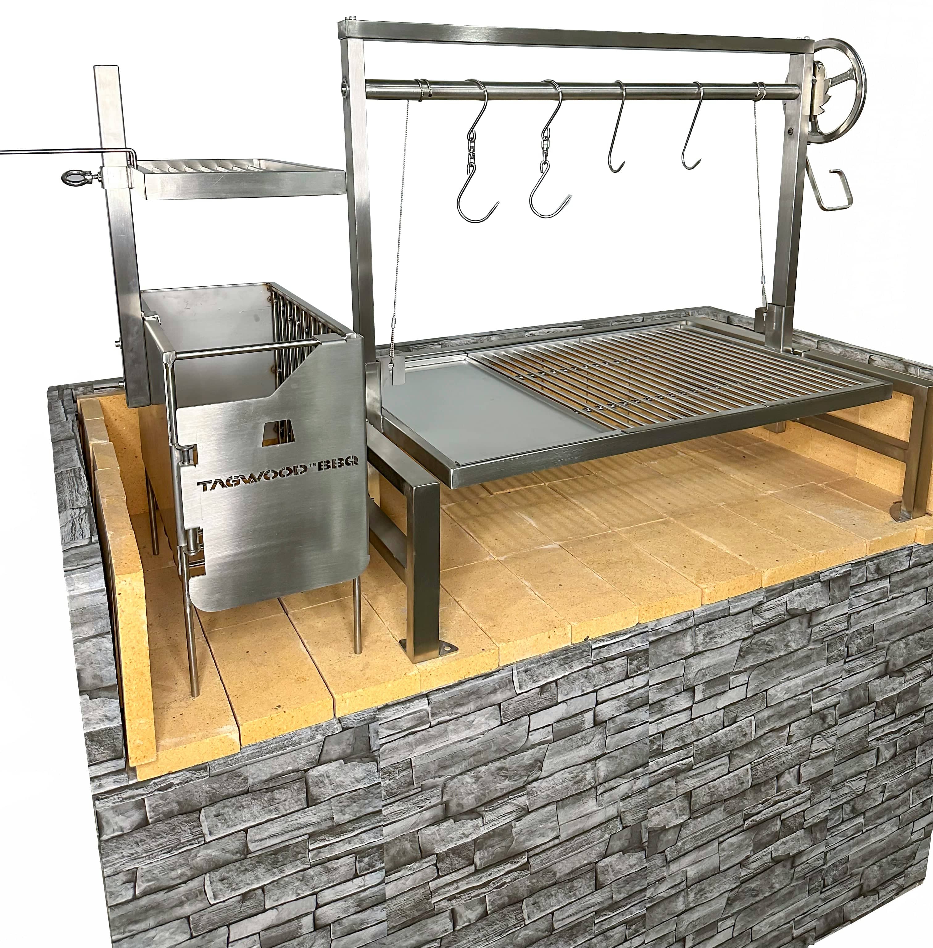 Tagwood BBQ09SS Insert Style Argentine Santa Maria Grill – 304 Stainless Steel