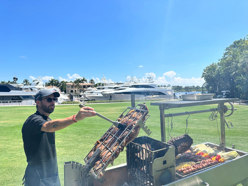 Tagwood BBQ06SS Argentine Santa Maria Grill – with 360° Rotating Clamp Grill