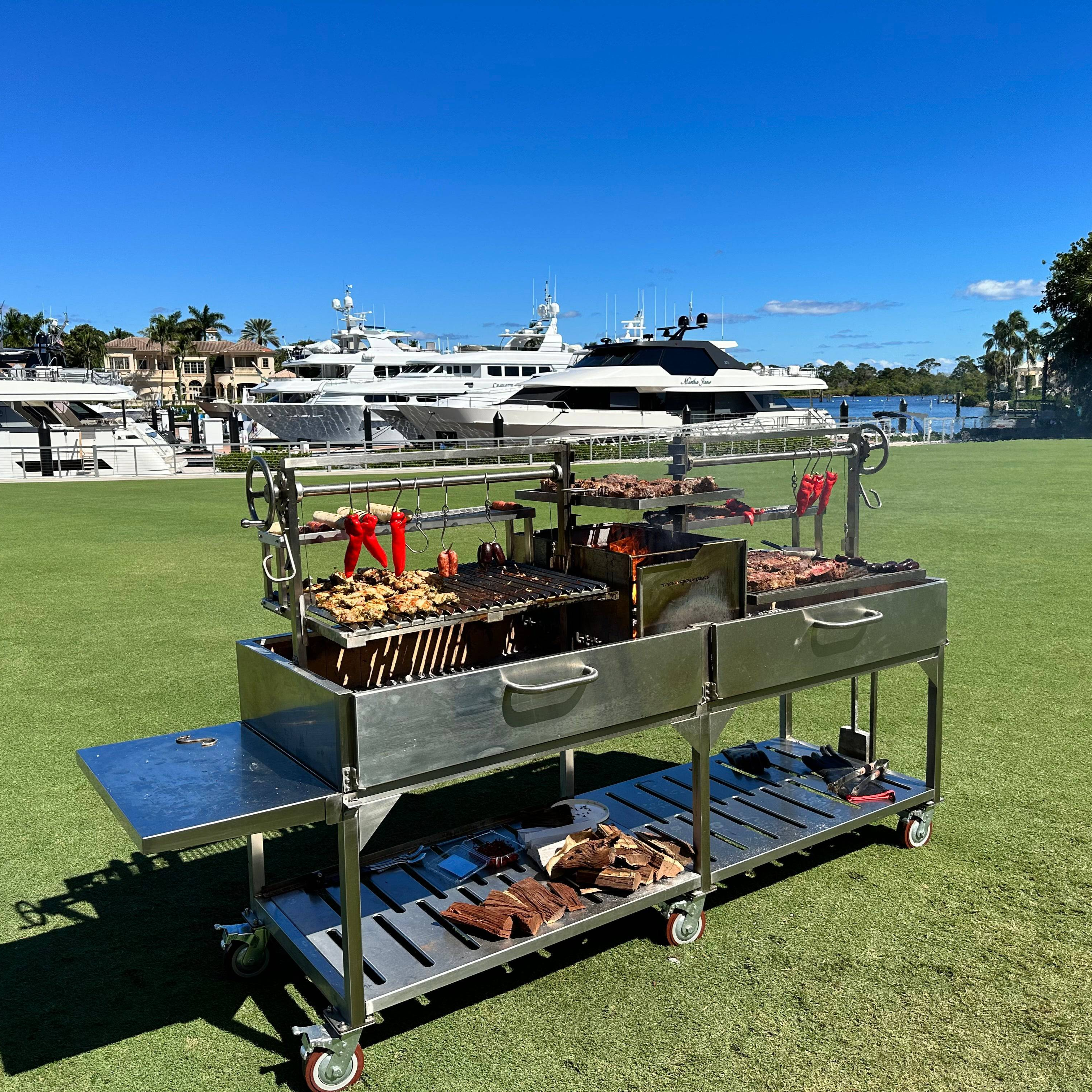 Tagwood BBQ24SS Double Argentine Santa Maria Grill – 304 Stainless Steel
