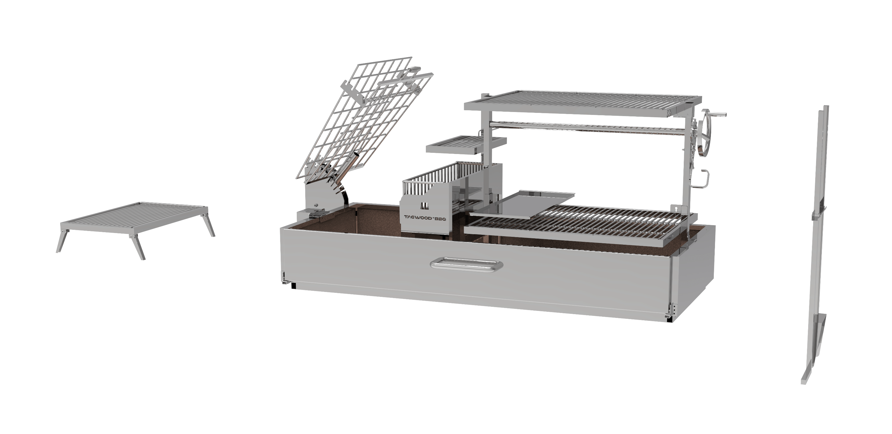 Tagwood BBQ28SS XL Built-In Santa Maria Argentine Grill – 304 Stainless Steel