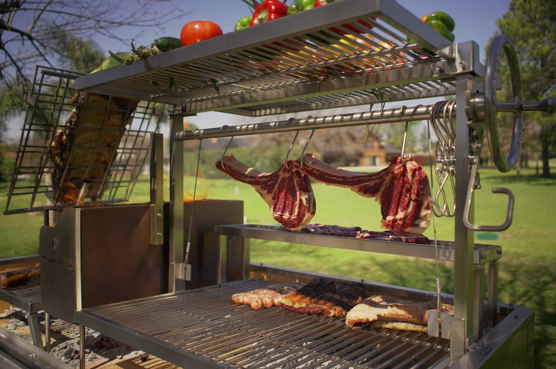 Tagwood BBQ26SS Premium XL Argentine Santa Maria Grill – 304 Stainless Steel