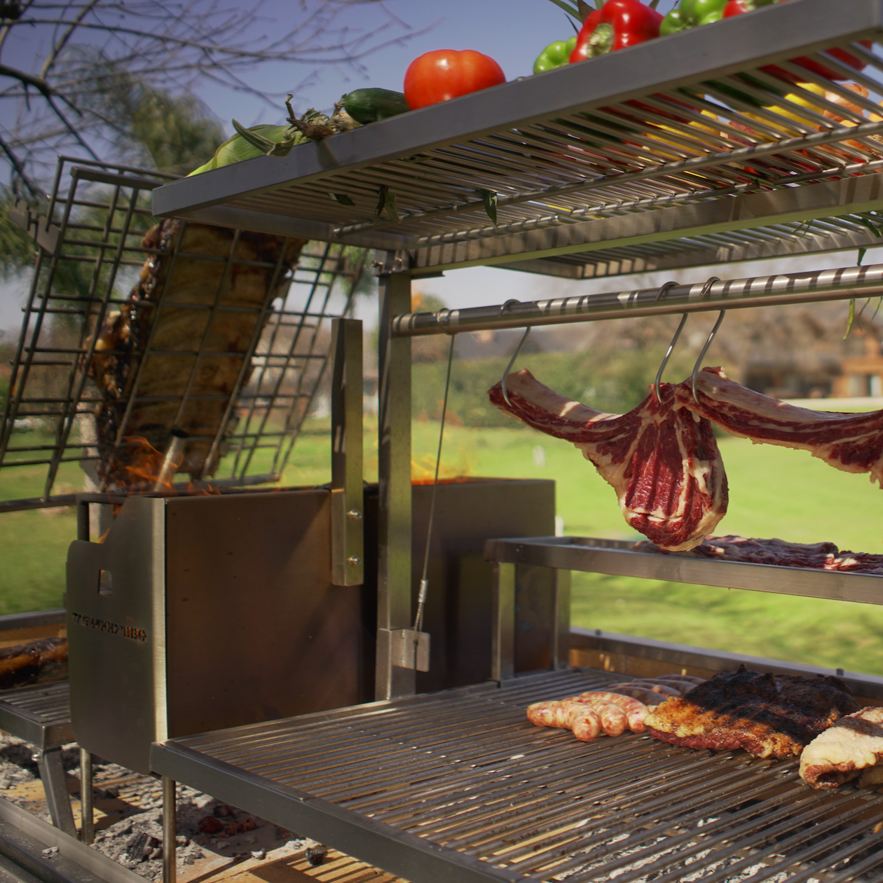 Tagwood BBQ26SS Premium XL Argentine Santa Maria Grill – 304 Stainless Steel