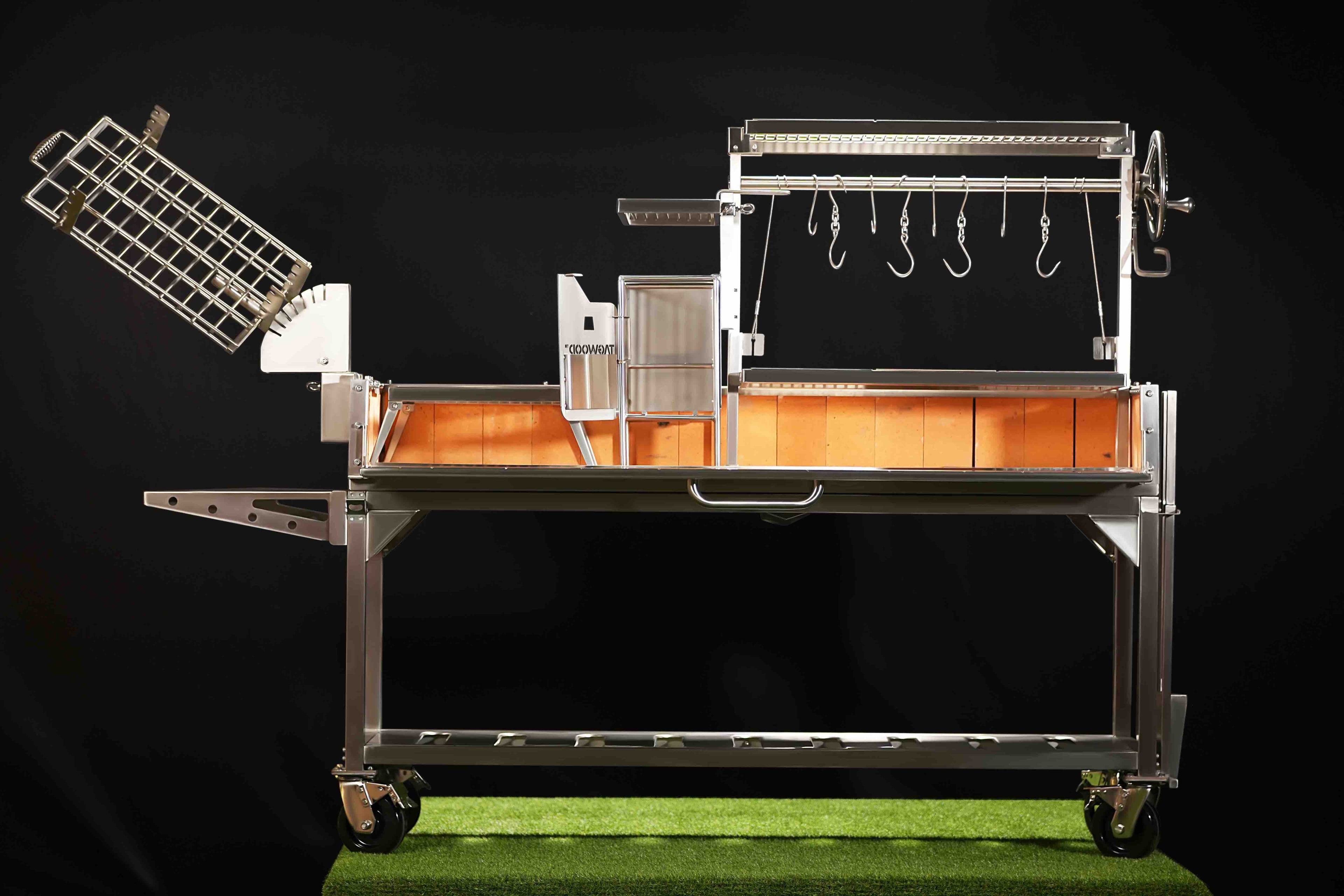 Tagwood BBQ06SS Argentine Santa Maria Grill – with 360° Rotating Clamp Grill