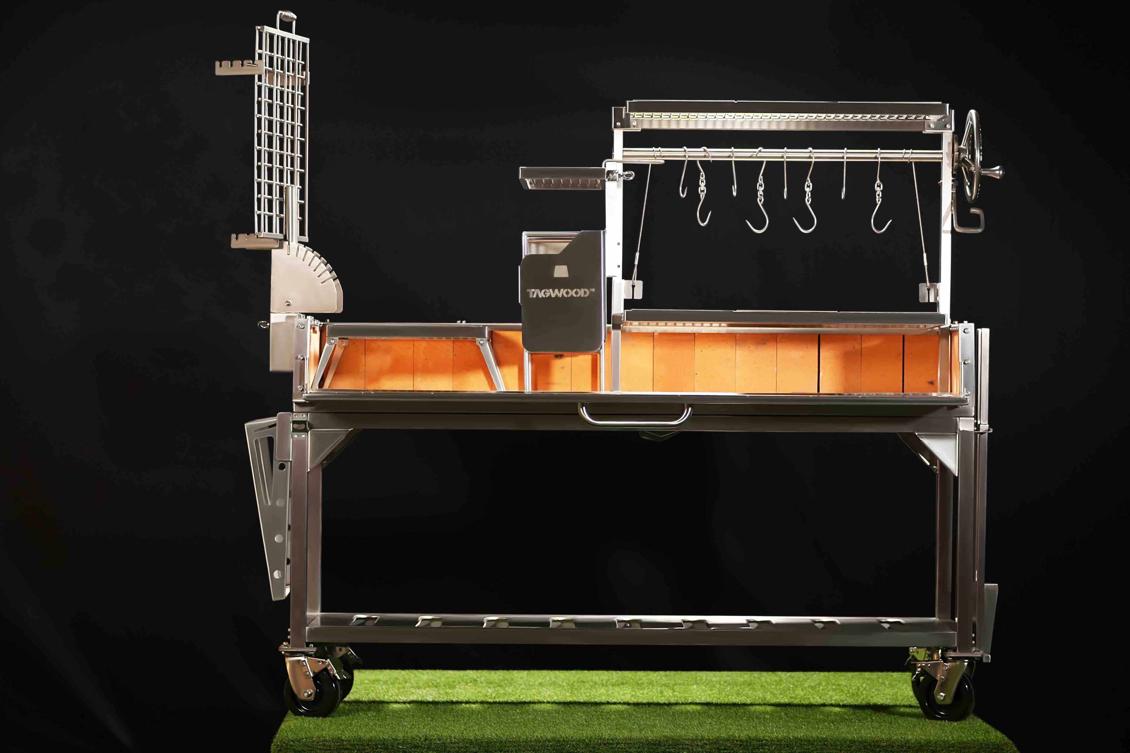 Tagwood BBQ06SS Argentine Santa Maria Grill – with 360° Rotating Clamp Grill