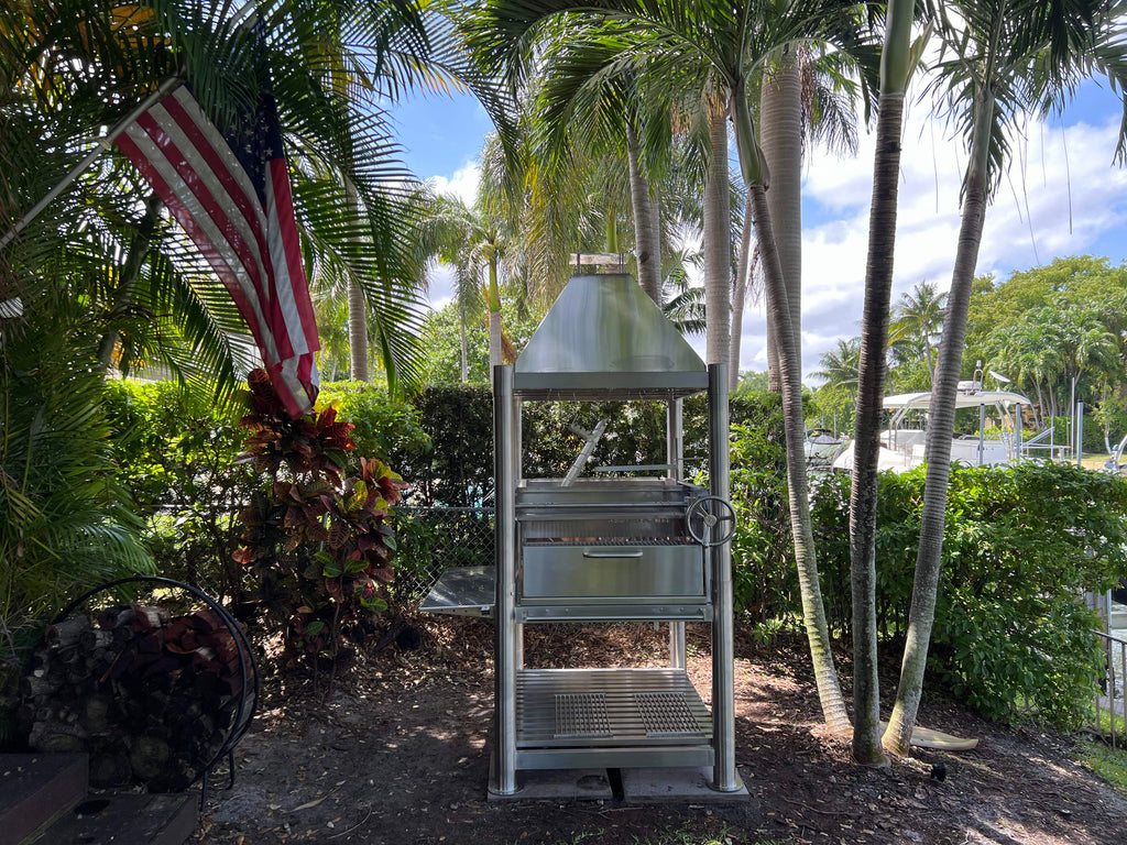 Tagwood BBQ12SS XL Argentine Santa Maria Grill – All 304 Stainless Steel "Beast on Steroids"