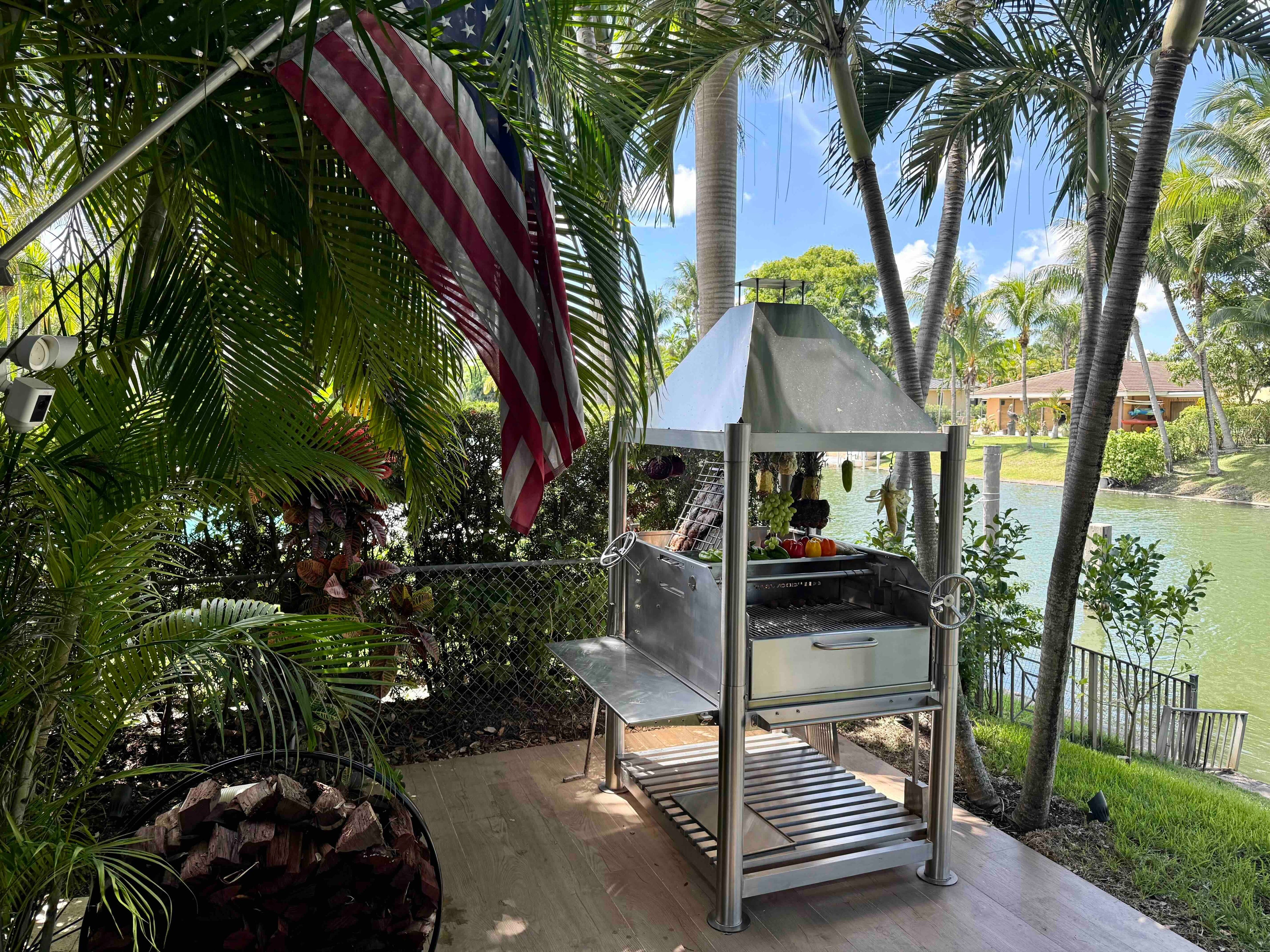 Tagwood BBQ12SS XL Argentine Santa Maria Grill – All 304 Stainless Steel "Beast on Steroids"