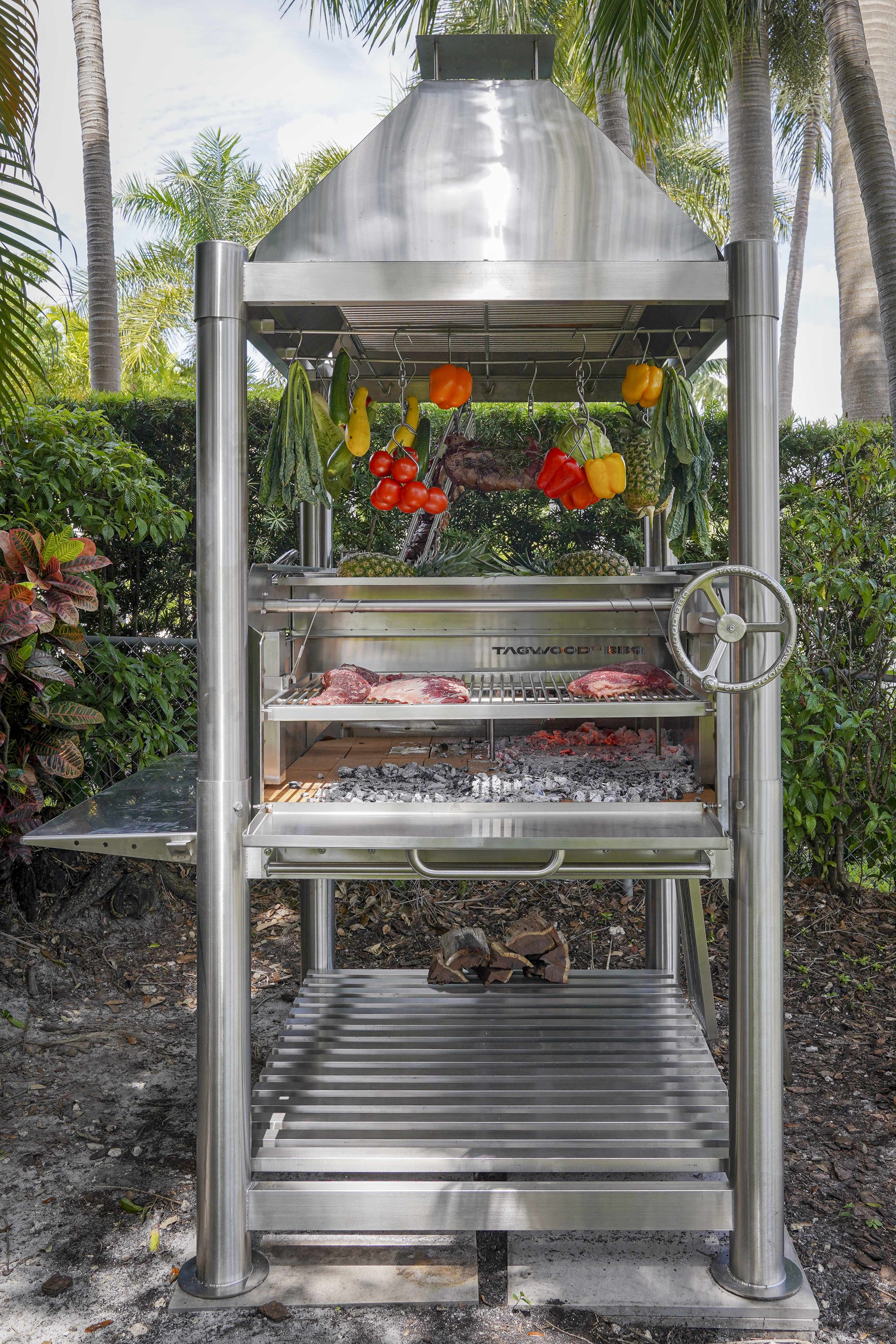Tagwood BBQ12SS XL Argentine Santa Maria Grill – All 304 Stainless Steel "Beast on Steroids"