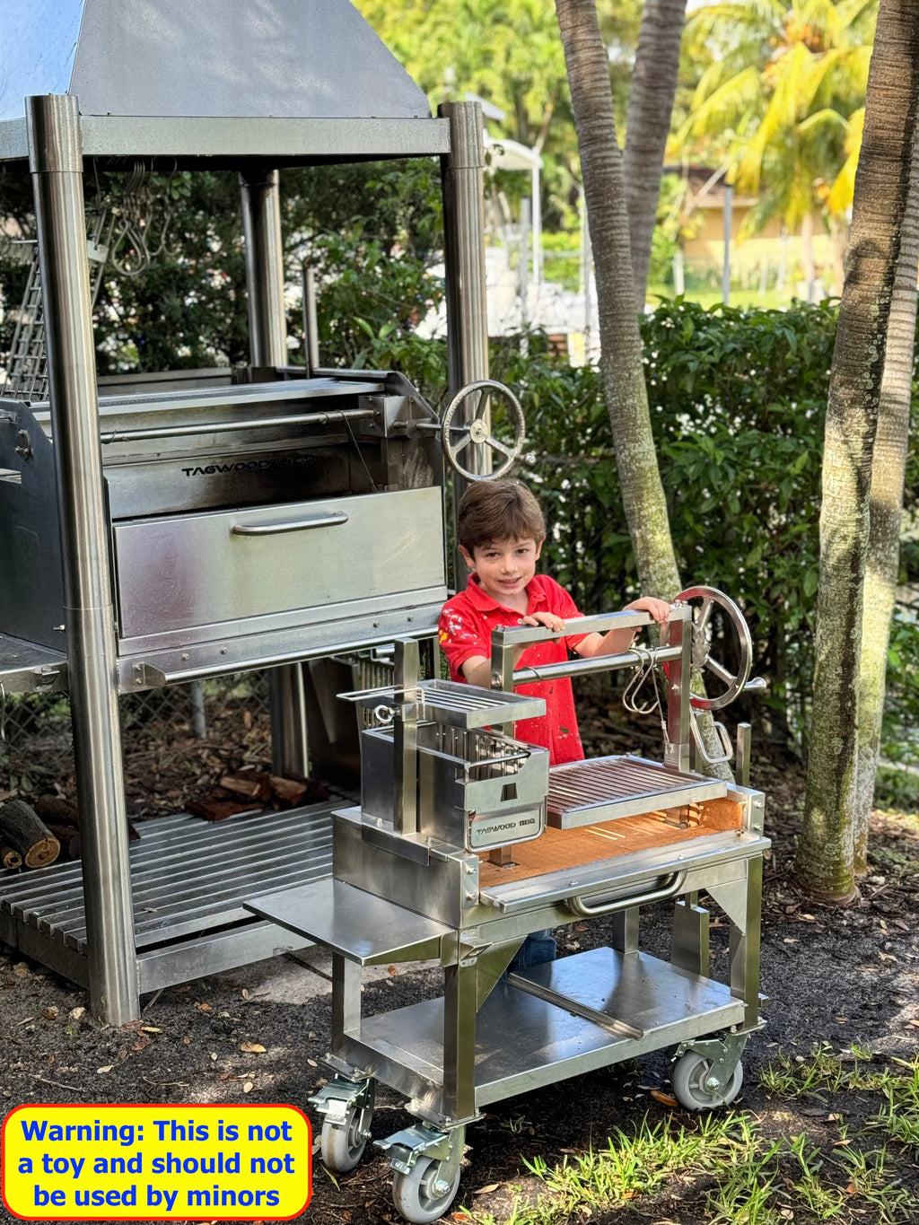 Tagwood BBQ03SS MINI Argentine Santa Maria Grill – 304 Stainless Steel