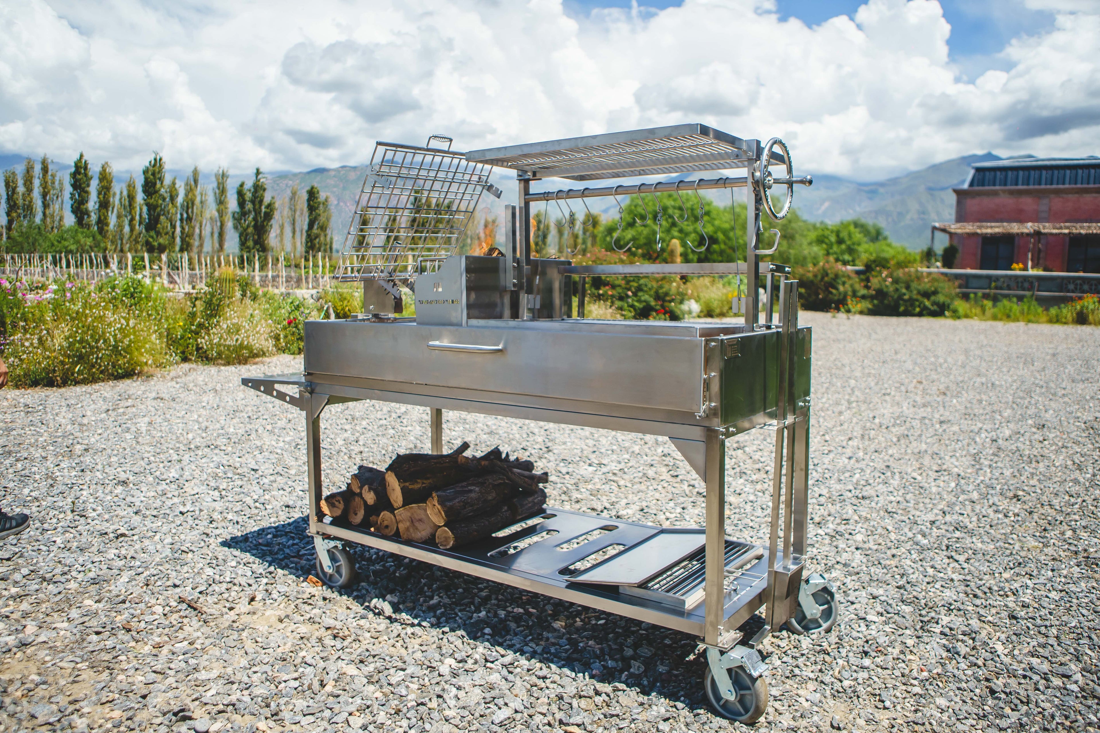 Tagwood BBQ26SS Premium XL Argentine Santa Maria Grill – 304 Stainless Steel