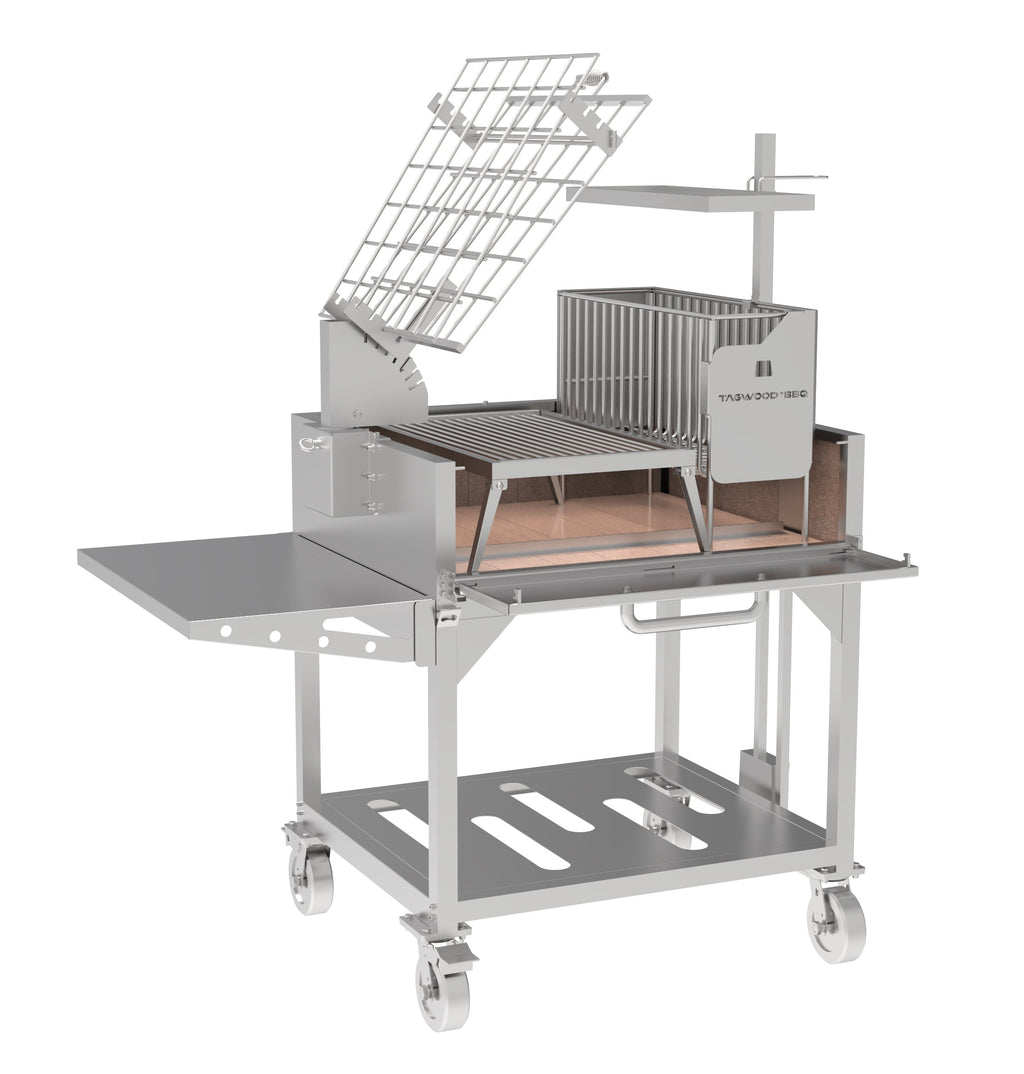 Tagwood BBQ33SS Argentine Clamp Grill with Firebox – 304 Stainless Steel