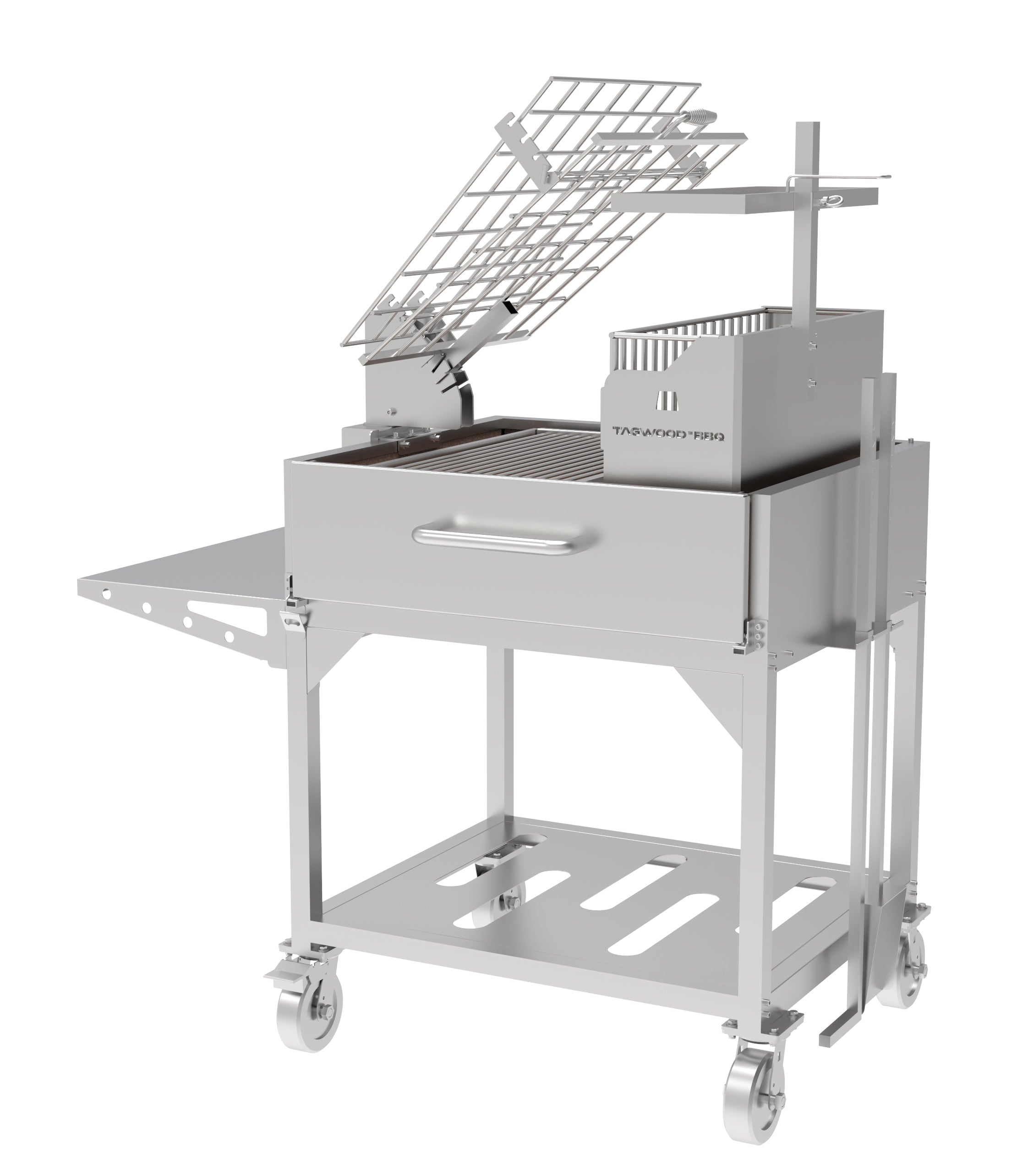 Tagwood BBQ33SS Argentine Clamp Grill with Firebox – 304 Stainless Steel
