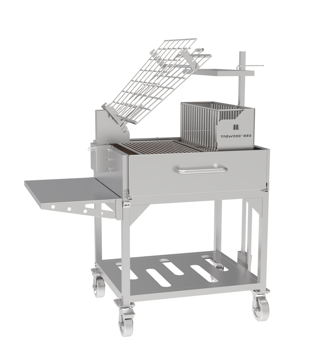 Tagwood BBQ33SS Argentine Clamp Grill with Firebox – 304 Stainless Steel
