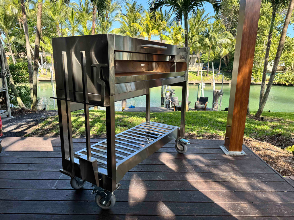 Tagwood BBQ18SS Argentinian Freestanding Charcoal Grill – 304 Stainless Steel