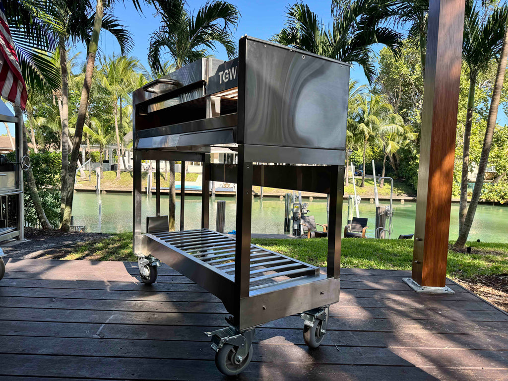 Tagwood BBQ18SS Argentinian Freestanding Charcoal Grill – 304 Stainless Steel