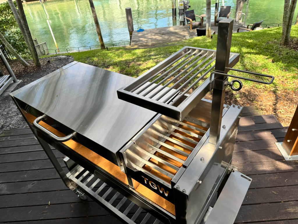 Tagwood BBQ18SS Argentinian Freestanding Charcoal Grill – 304 Stainless Steel