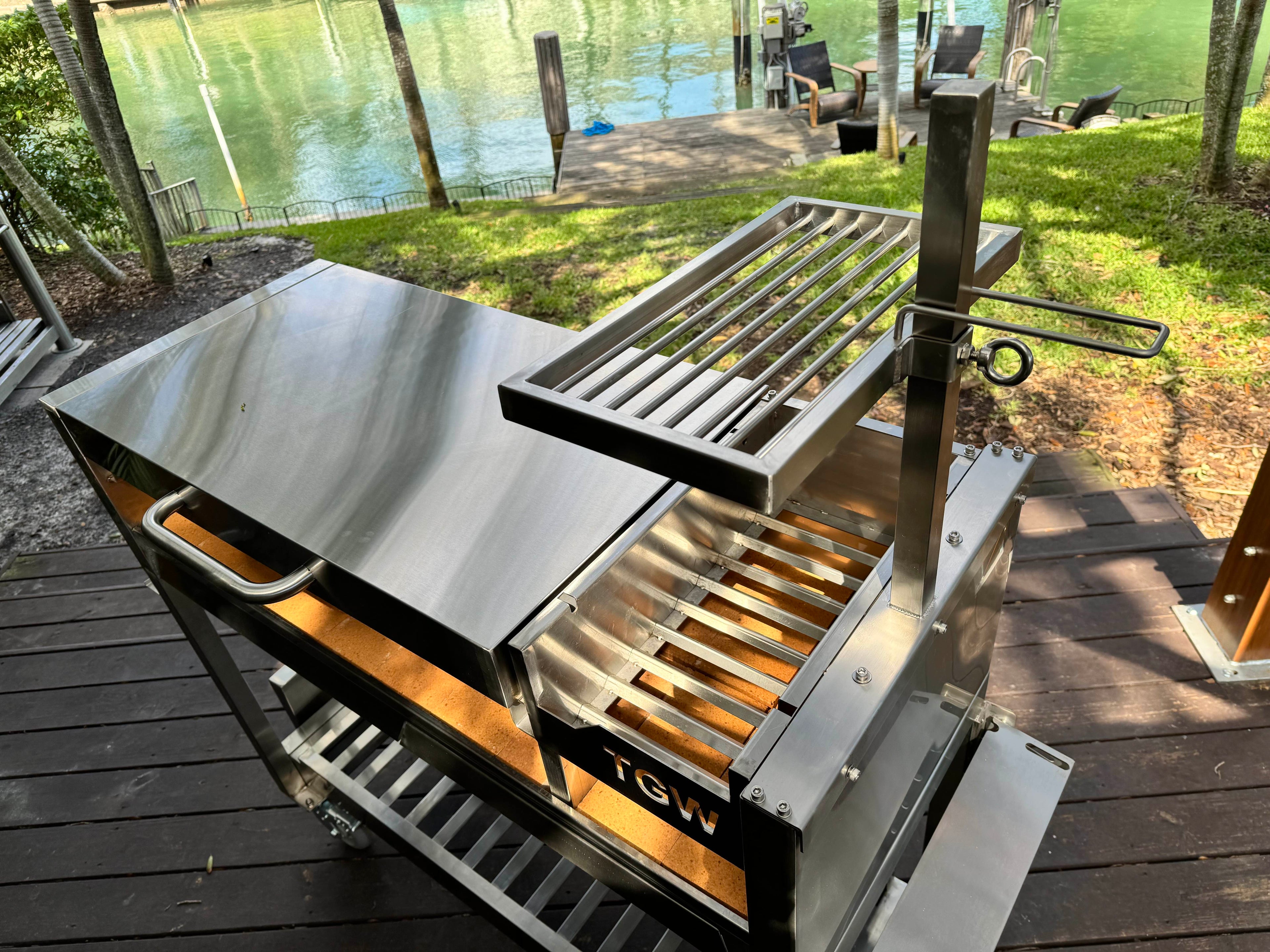 Tagwood BBQ18SS Argentinian Freestanding Charcoal Grill – 304 Stainless Steel