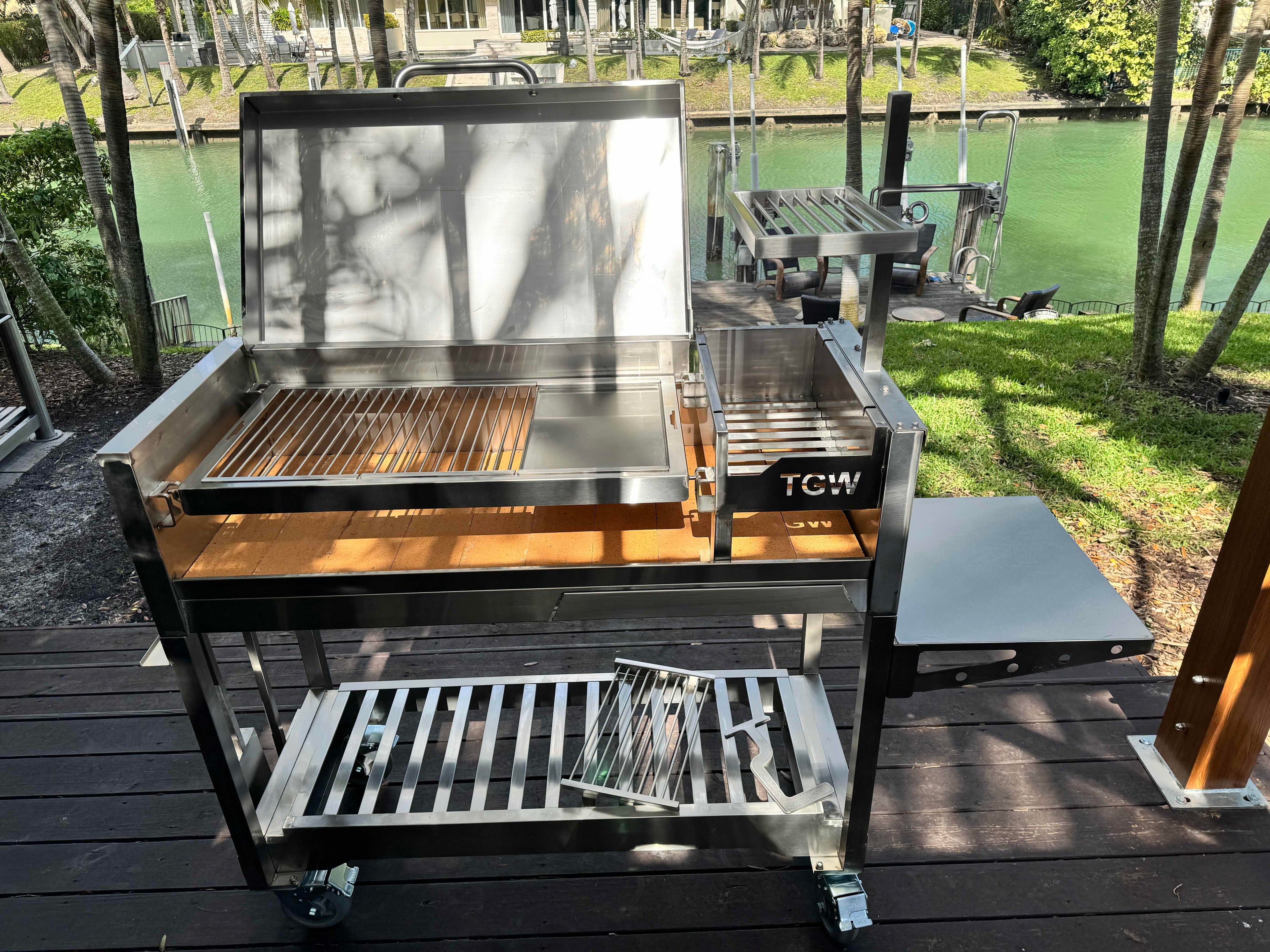 Tagwood BBQ18SS Argentinian Freestanding Charcoal Grill – 304 Stainless Steel