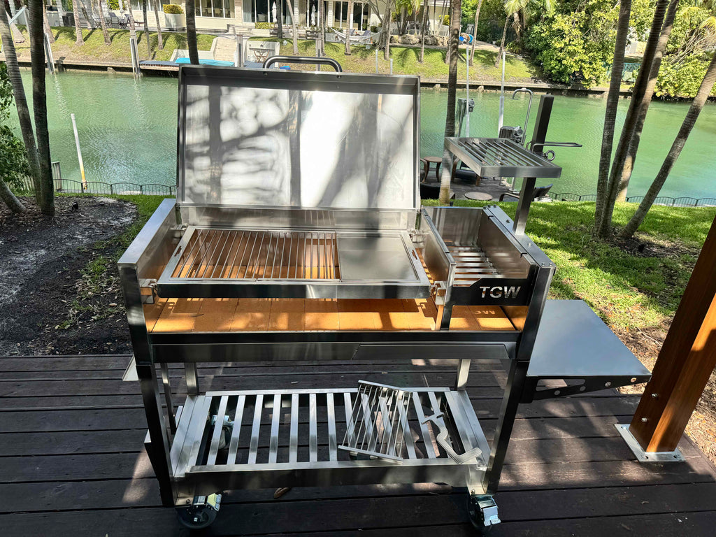 Tagwood BBQ18SS Argentinian Freestanding Charcoal Grill – 304 Stainless Steel