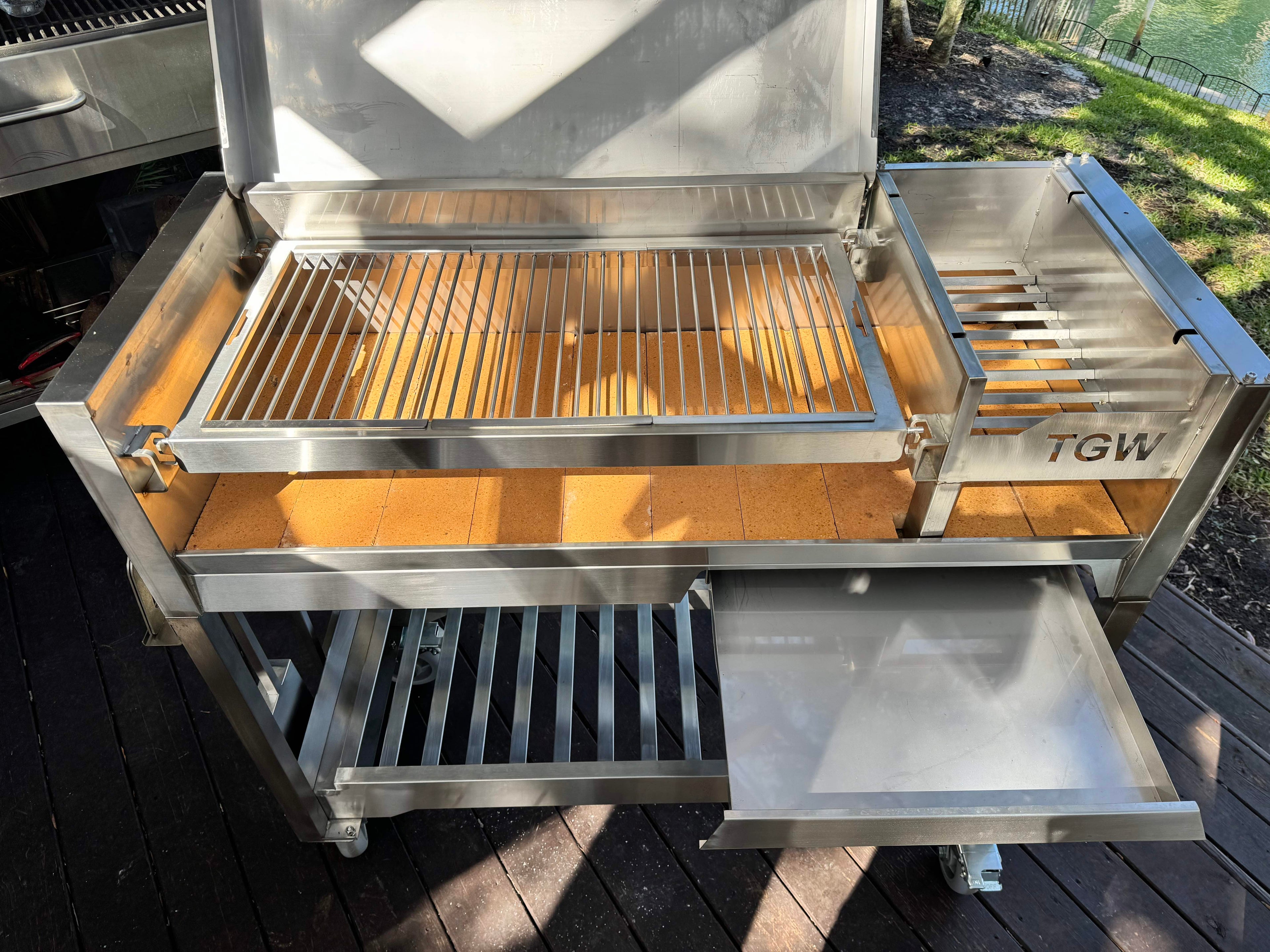Tagwood BBQ18SS Argentinian Freestanding Charcoal Grill – 304 Stainless Steel