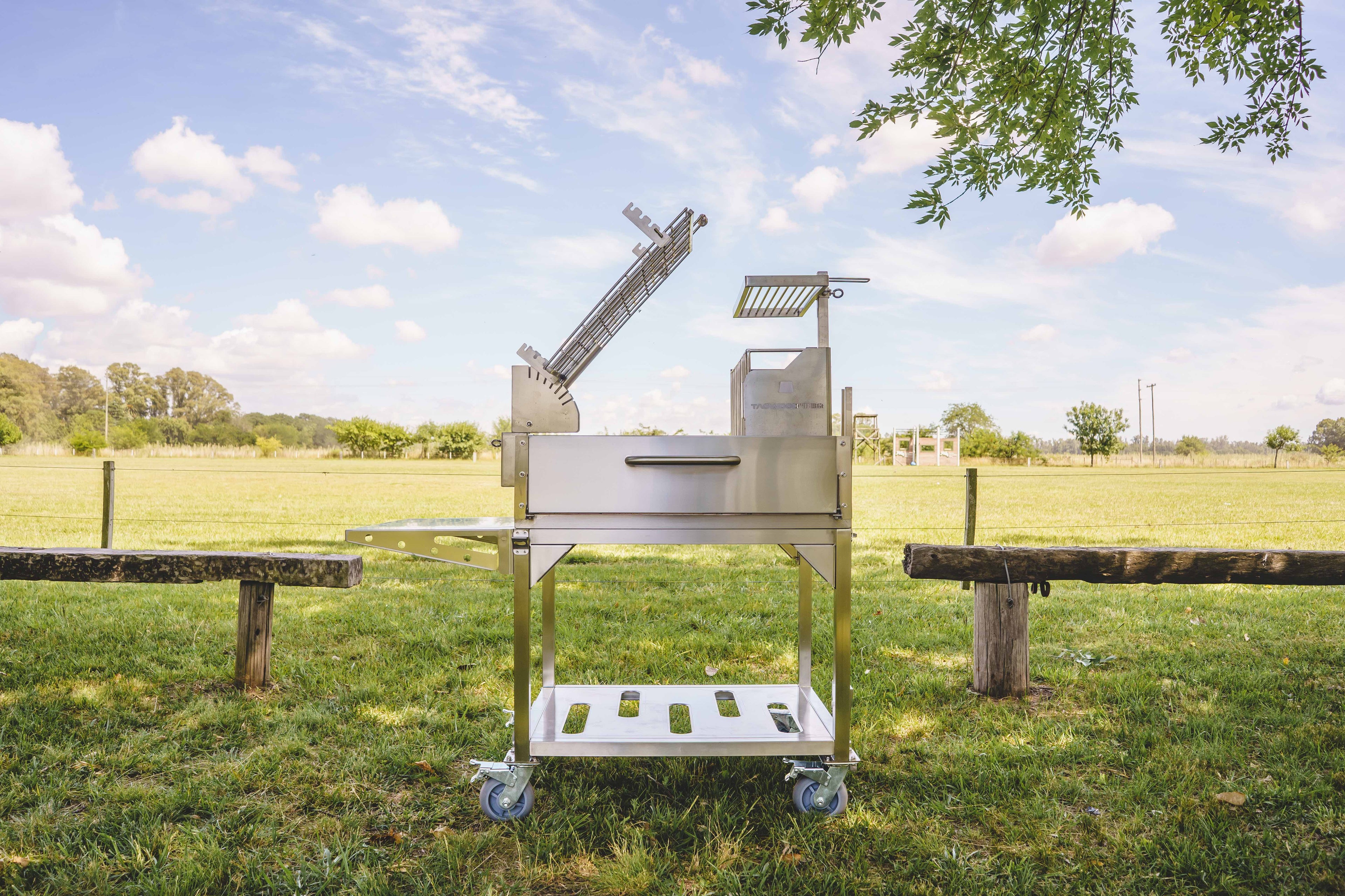 Tagwood BBQ33SS Argentine Clamp Grill with Firebox – 304 Stainless Steel