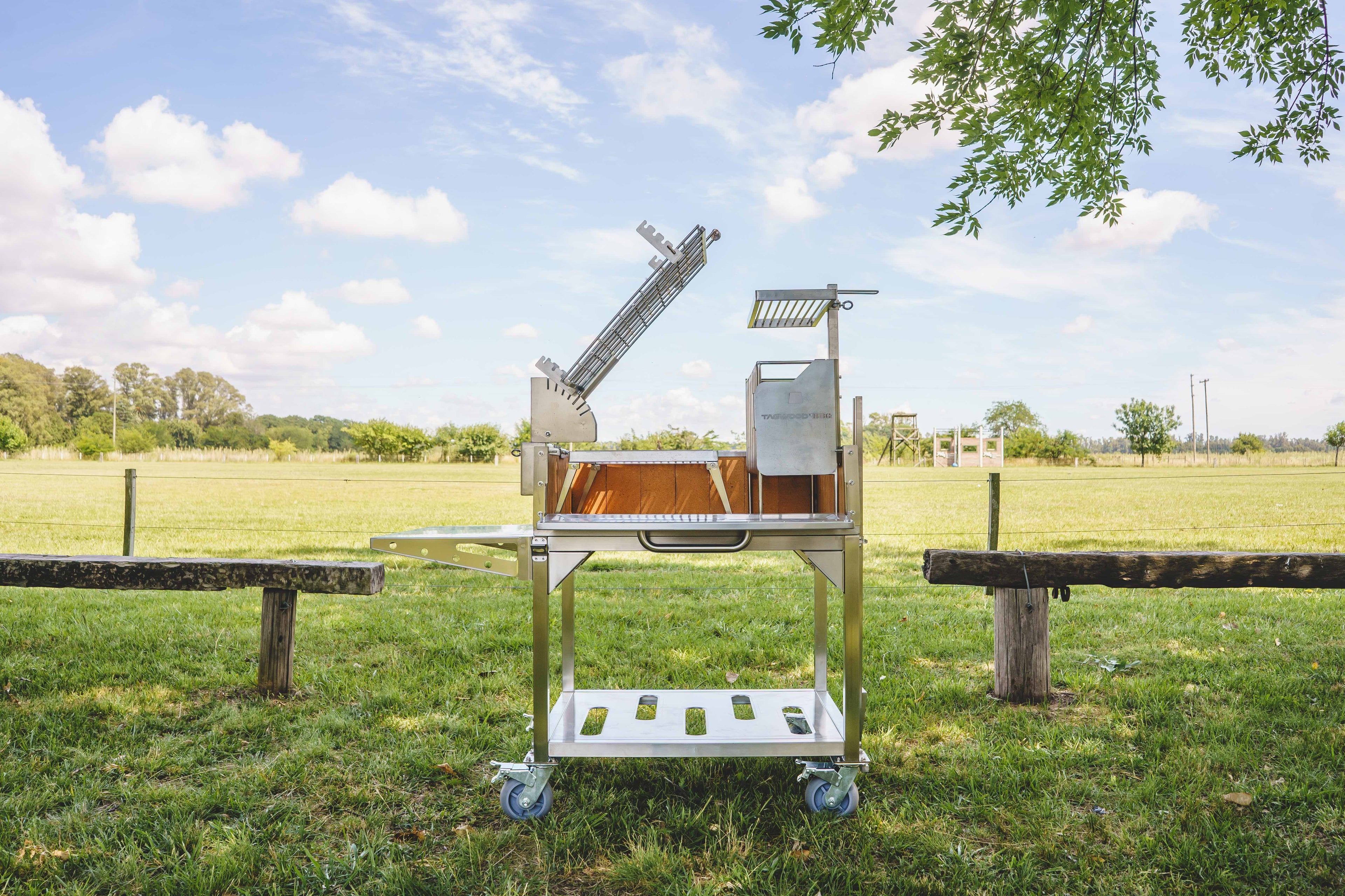 Tagwood BBQ33SS Argentine Clamp Grill with Firebox – 304 Stainless Steel
