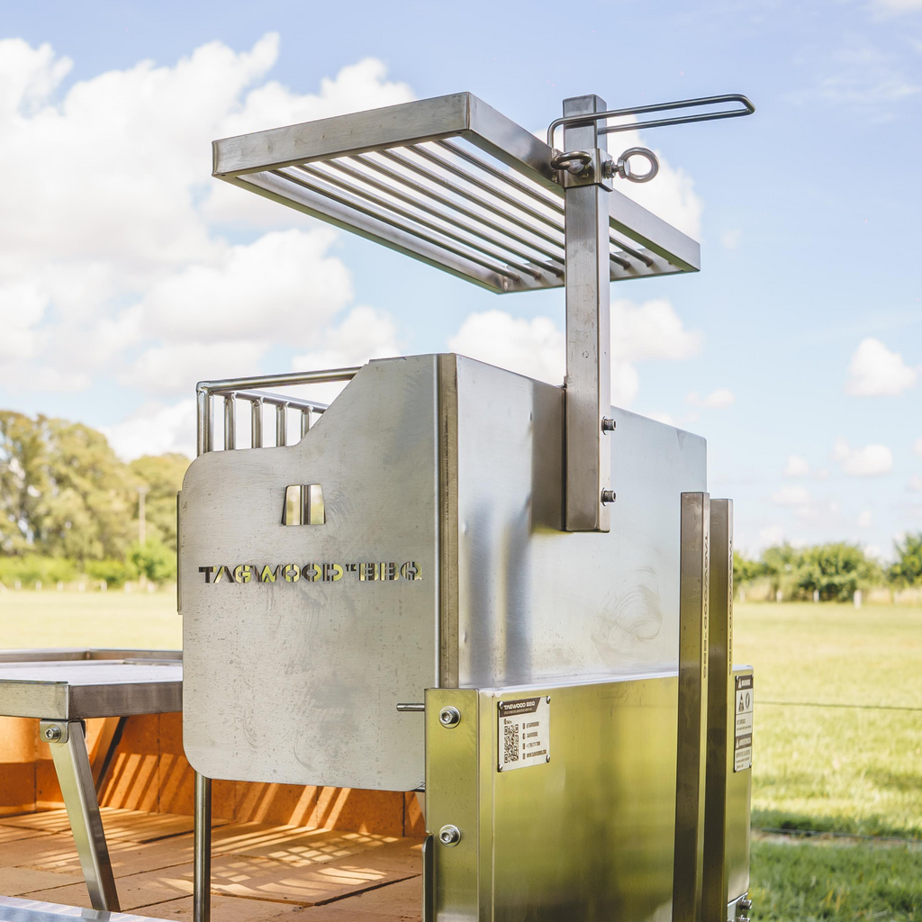 Tagwood BBQ33SS Argentine Clamp Grill with Firebox – 304 Stainless Steel