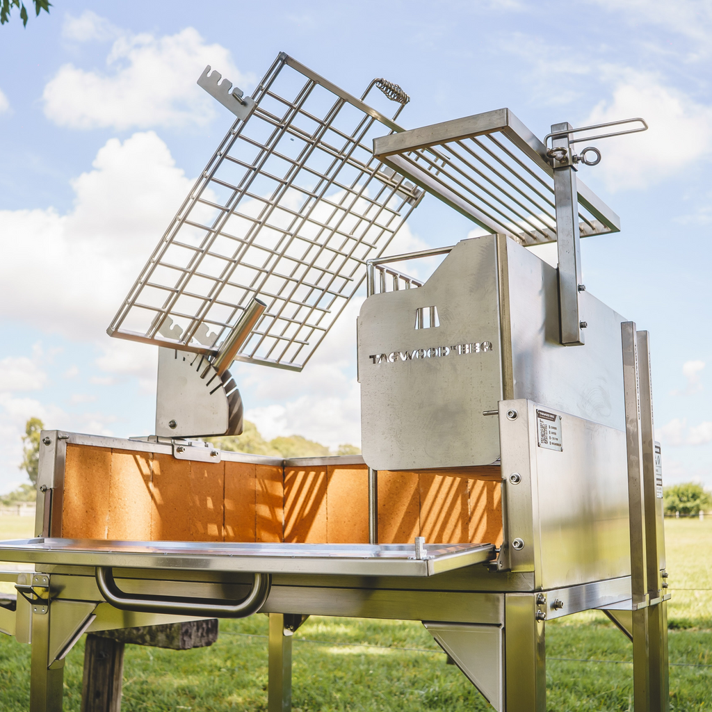 Tagwood BBQ33SS Argentine Clamp Grill with Firebox – 304 Stainless Steel
