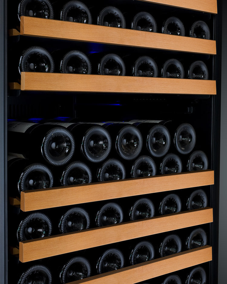 Allavino FlexCount II Tru-Vino 344 Bottle Four Zone Black Side-by-Side Wine Refrigerator
