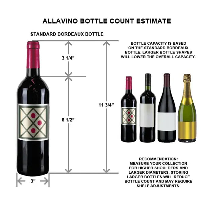 Allavino Vite II Tru-Vino 610 Bottle Dual Zone Solid Black Door Side-by-Side Wine Refrigerator