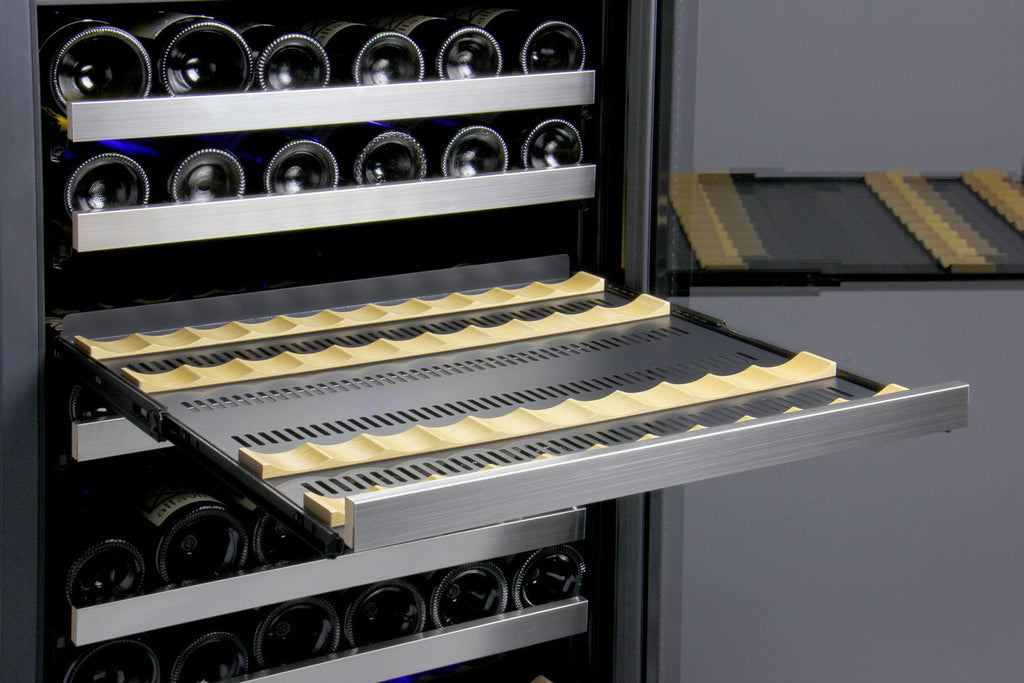 Allavino FlexCount II Tru-Vino 349 Bottle Three Zone Stainless Steel Side-by-Side Wine Refrigerator