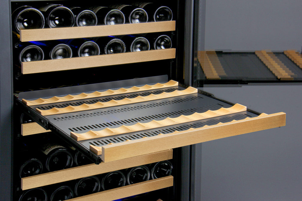 Allavino FlexCount II Tru-Vino 354 Bottle Dual Zone Black Side-by-Side Wine Refrigerator
